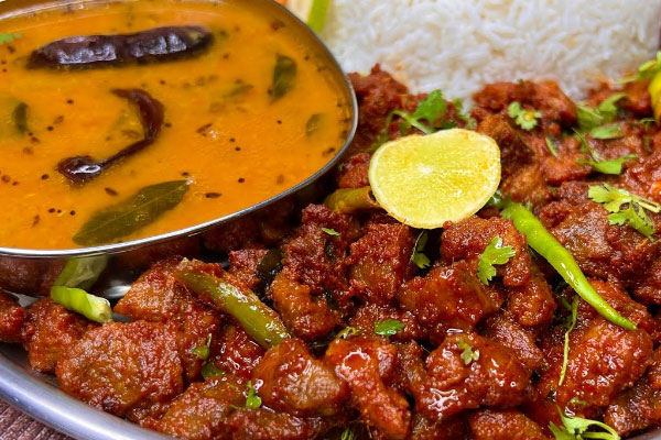 Katti Dal And Talawa Gosh With Rice